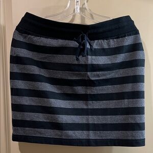 Banana Republic Factory Black and Gray Striped Mini Skirt